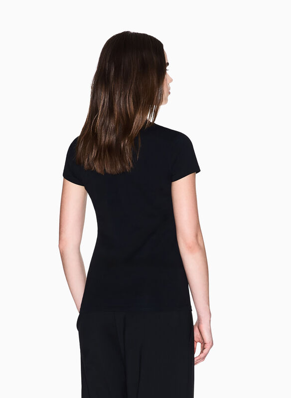 T-SHIRT LOGO AX STRASS, UC001 BLK, medium