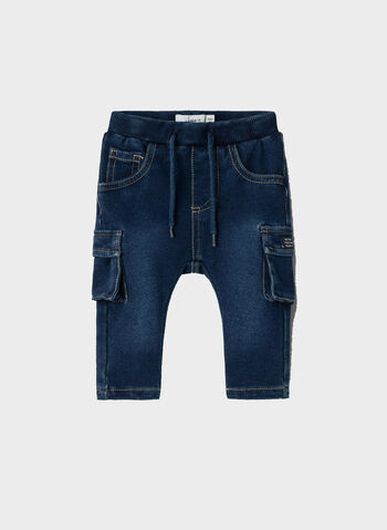 JEANS BEN CARGO BIMBO, DARK BLUE DENIM, small