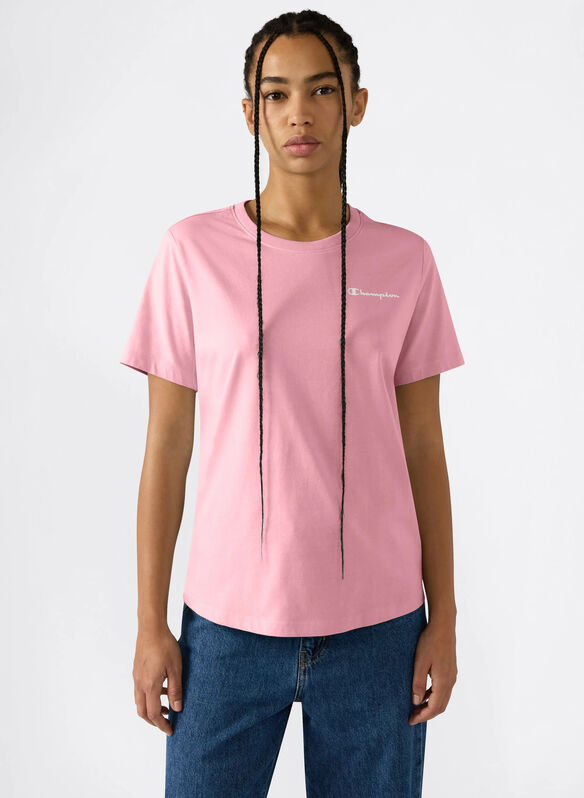 T-SHIRT PICCOLO LOGO SCRIPT ICONS, PS223 ROSE, medium