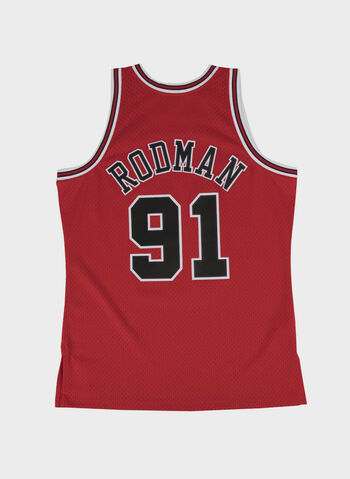 CANOTTA SWINGMAN JERSEY CHICAGO BULLS ALTERNATE 1997-98 DENNIS RODMAN, SCARLET, small
