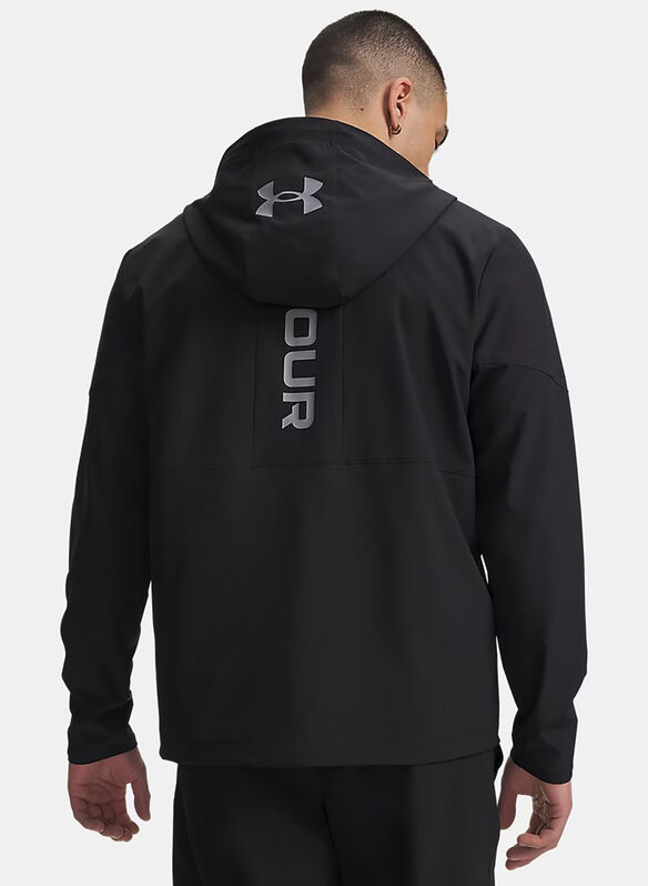 JACKET UA TECH UTILITY WOVEN, 0001 BLK, medium