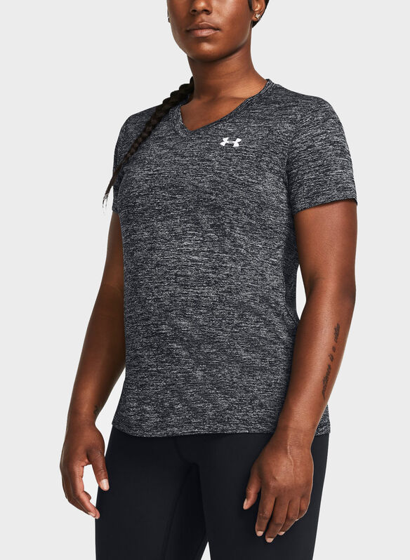 MAGLIA A MANICHE CORTE TECH TWIST, 0001 BLK, medium