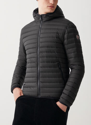 PIUMINO OPACO CON CAPPUCCIO, 99 BLK, small