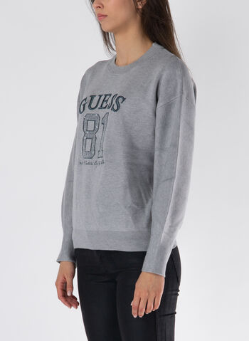 MAGLIONE VIVIANA LOGO RICAMATO, LMGY GREY, small