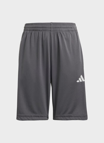 SHORT ESSENTIAL 3-STRIPES RAGAZZO, GREY, small
