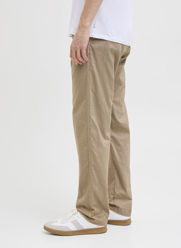 PANTALONE KAIN JOGGER MISTO LINO, CROCKERY SABBIA, medium