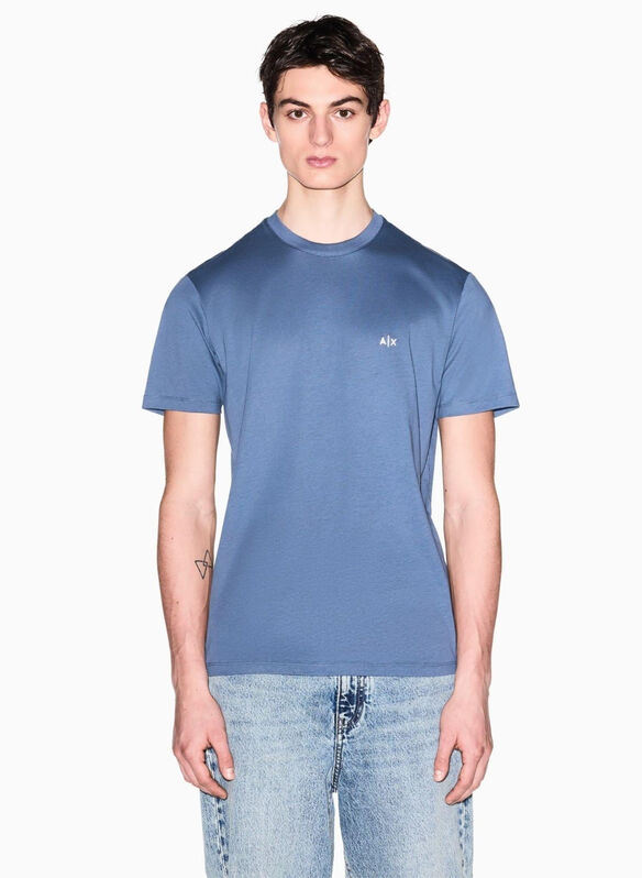 T-SHIRT ESS MICRO LOGO RICAMATO, U9302 CHINABLUE, medium