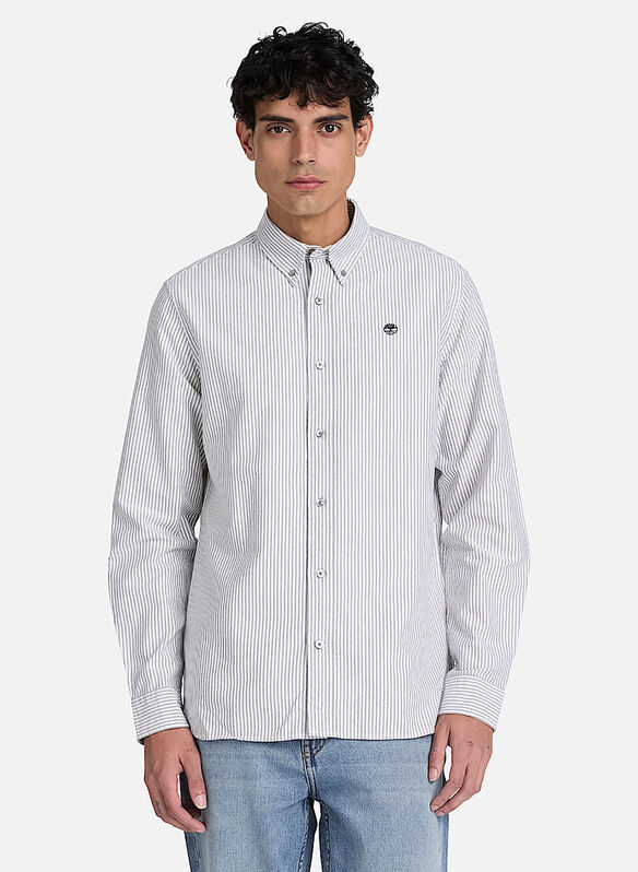 CAMICIA OXFORD RIGATA, - ANTRWHT, medium
