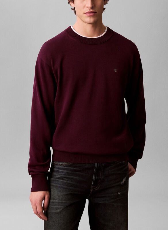 MAGLIONE MICRO LOGO, 5FL BURGUNDY, medium
