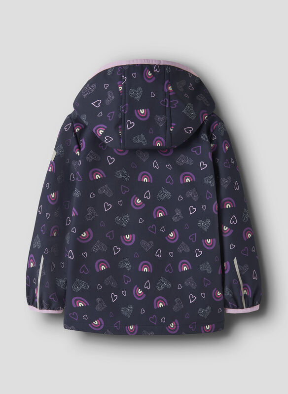GIUBBOTTO SOFTSHELL CUORICINI BAMBINA, NAVY BLAZER, medium