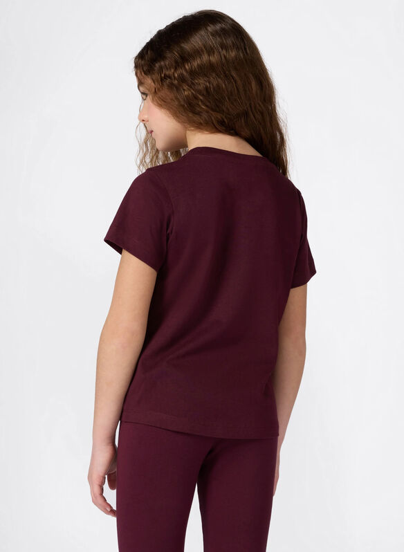 T-SHIRT ICONS TONAL RAGAZZA, RS522 BORDO, medium