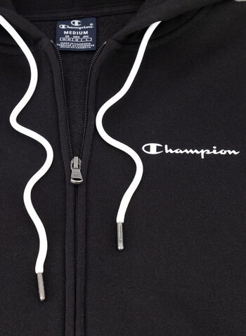 FELPA FULL ZIP CLASSIC CON CAPPUCCIO MICRO LOGO, , small