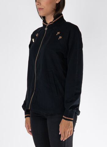 FELPA FULL ZIP, 22222 BLK, small