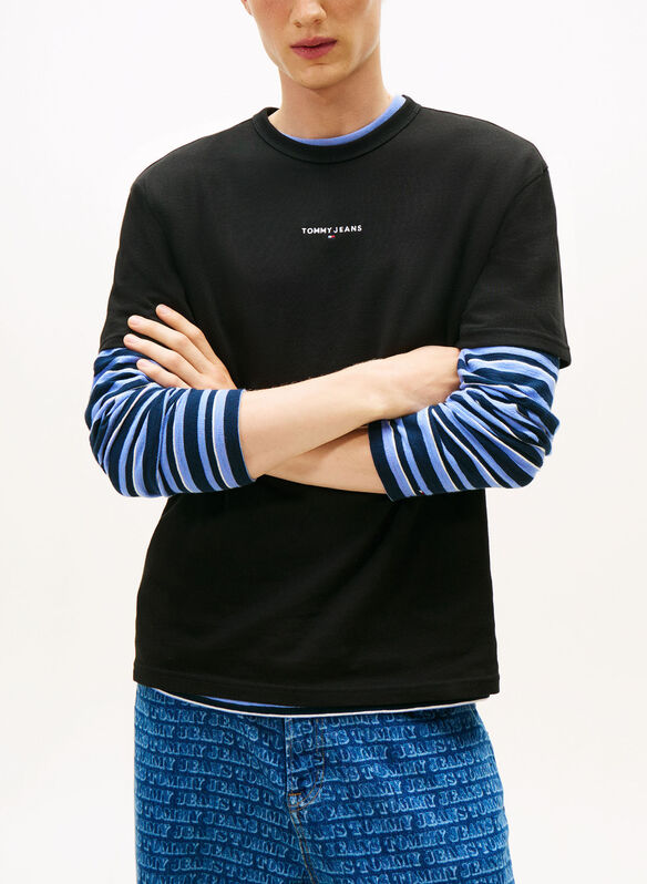 T-SHIRT TJM LINEAR, BDS BLK, medium