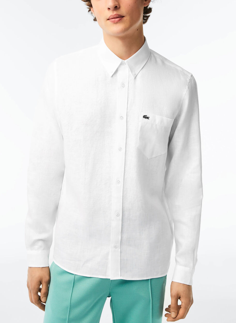 LACOSTE CAMICIA IN LINO REGULAR 43