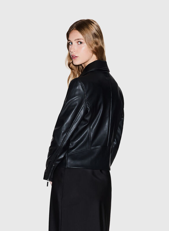 GIACCA IN ECOPELLE COATING, UC001 BLK, medium