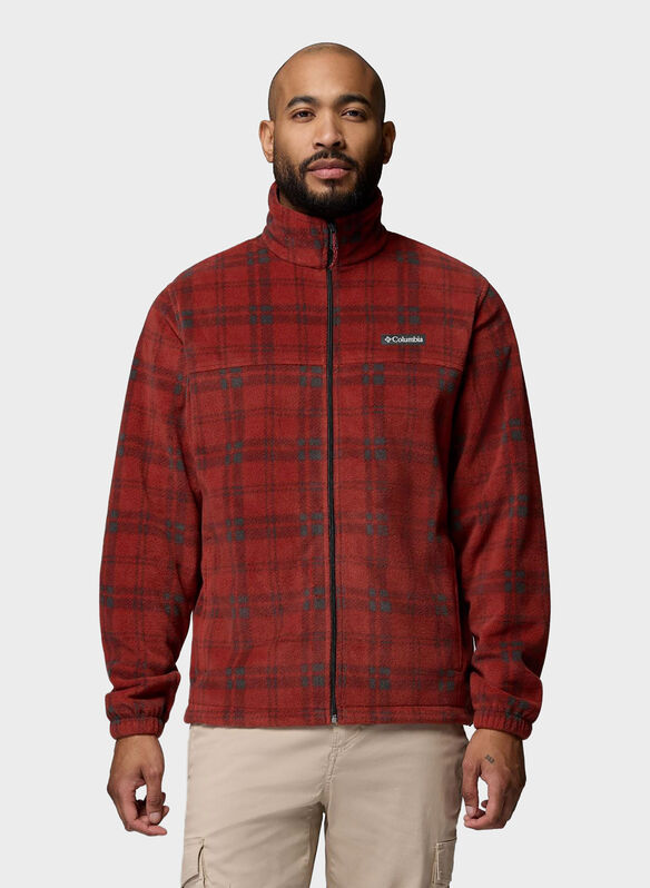 GIACCA IN PILE STEENS MOUNTAIN CHECK, 632 REDBLK, medium