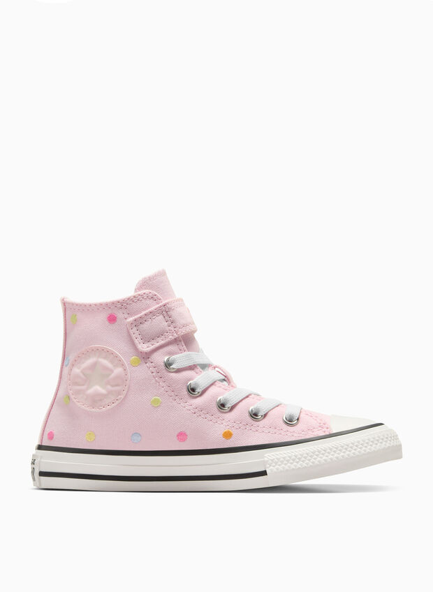 SCARPA CON CHIUSURA A STRAPPO POIS BAMBINA, 680 PINK, large