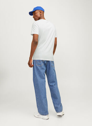 T-SHIRT O-NECK IN COTONE BIOLOGICO, WHITE, small