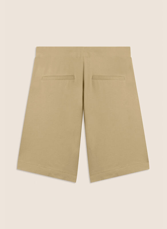 BERMUDA IN JERSEY CON SPACCHI LATERALI, Z99 BEIGE, medium