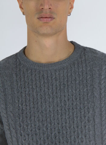 MAGLIONE MISTO LANA A TRECCE, MCH GREY, small