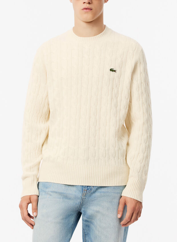 MAGLIONE CON TRECCE, XFJ PANNA, large