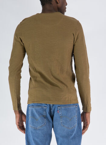 MAGLIONE GIROCOLLO IN COTONE, 181018 TABACCO, small