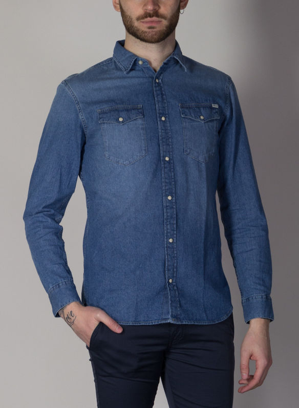 CAMICIA SHERIDAN, MEDIUMBLU, medium