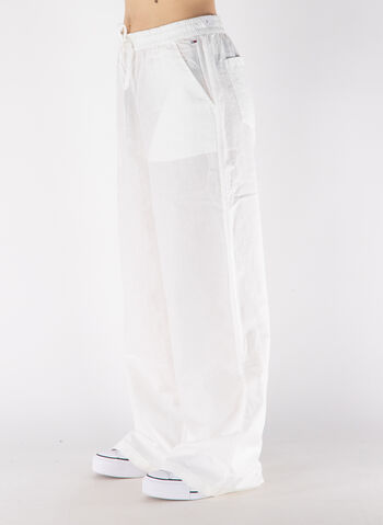 PANTALONE IN LINO, YBL WHT, small