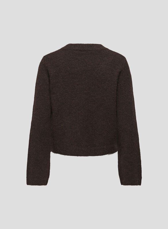 CARDIGAN NOOS MIGGIE BOTTONI, COFFEE BEAN, medium