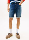 SHORT RONNIE SBIADITI IN DENIM, 1BK DENIM SCURO, thumb