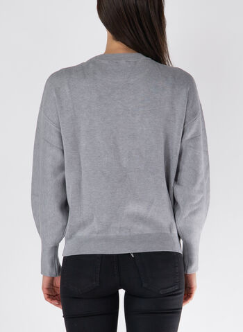 MAGLIONE VIVIANA LOGO RICAMATO, LMGY GREY, small