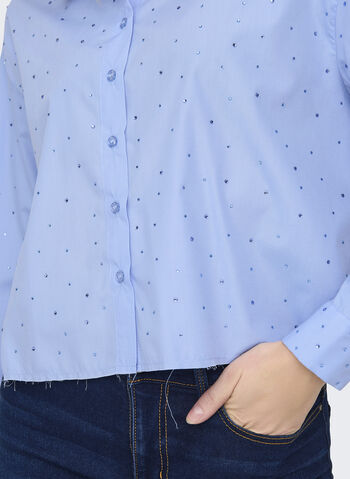 CAMICIA LONGSLEEVE LOLA CON STRASS, SERENITY, small