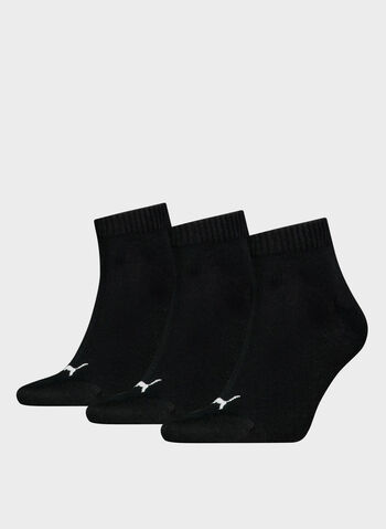 CALZA QUARTER PLAIN 3 PAIA UNISEX, 200 BLK, small