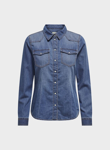 CAMICIA ALEXA, MEDIUM BLUE DENIM, small