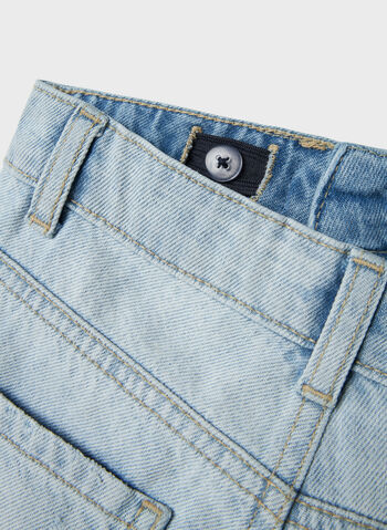 SHORTS IN JEANS CON ROTTURE RAGAZZA, LIGHT BLUE DENIM, small