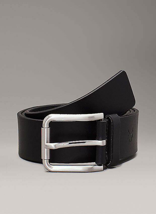 CINTURA IN PELLE, BEH BLK, large