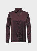CAMICIA MIKA SATIN, DECADENT CHOCOLATE, thumb