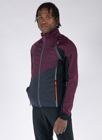 GIACCA IBRIDA UNLIMITECH CON MANICHE STACCABILI, 39UP BURGUNDYANTR, small