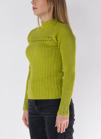 MAGLIONE A COSTINA CON BORCHIETTE, 60540 GREEN, small