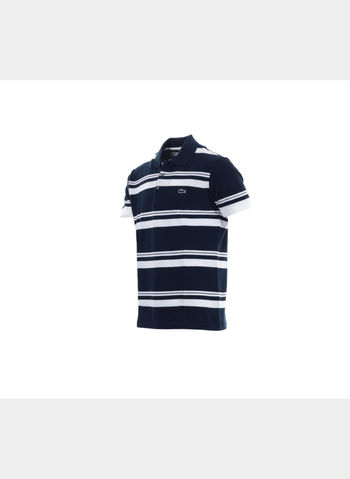 POLO DI TAGLIO ATTILLATO A RIGHE UOMO, 525NVYWHT, small