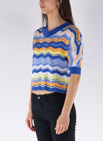 MAGLIONE MANICHE 3/4 A RIGHE, 74 PERVINCA, small