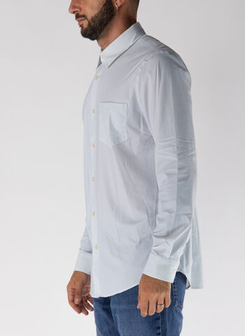CAMICIA STRETCH CON MOTIVO A QUADRI, S7AC WHT RIGATO, small