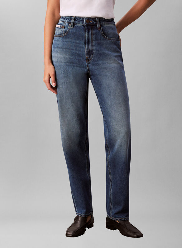 JEANS HIGH RISE TAPERED, MZK STONE, medium