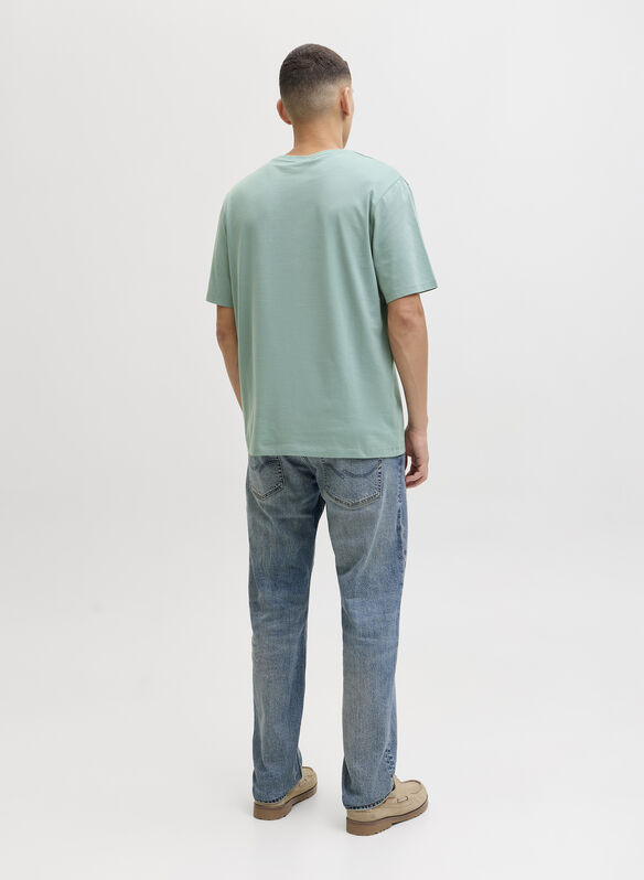 T-SHIRT CON STAMPA, MINERAL BLUE, medium