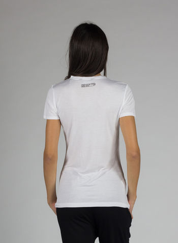 T-SHIRT STAMPA CRAZY PAILLETTES, BIANCO, small