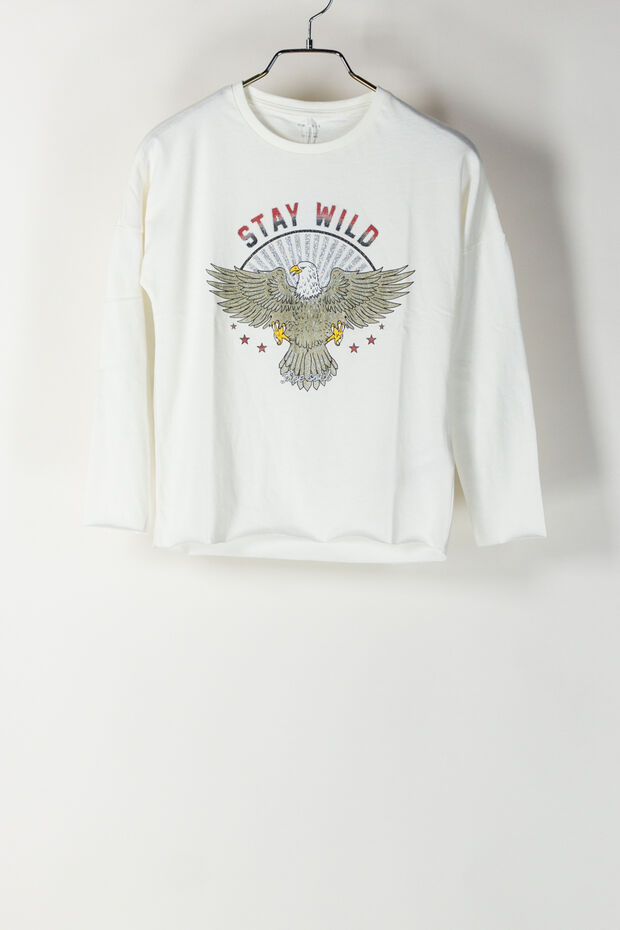 T-SHIRT SETRINE RAGAZZA, WHT, large