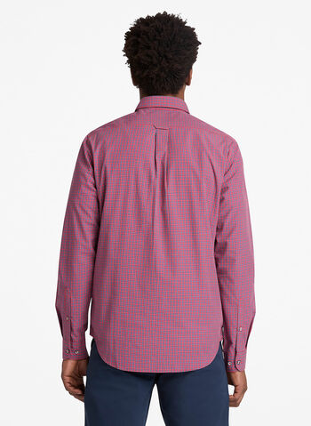 CAMICIA IN POPELINE A QUADRI MICRO, - RED, small