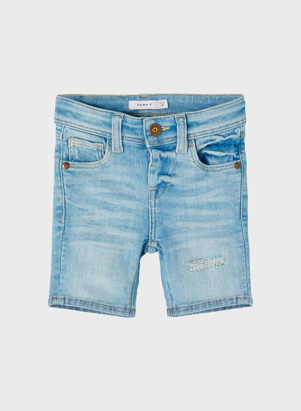 SHORT JEANS SOFUS BAMBINO, LIGHT BLUE DENIM STONE, large