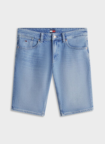 BERMUDA RONNIE IN DENIM CON BAFFATURE, 1A5 DENIM MEDIO, small